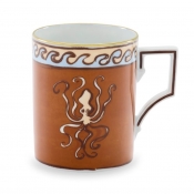 Ginori Il Viaggio Di Nettuno Mug - Brown + Light Blue - 13.5 oz